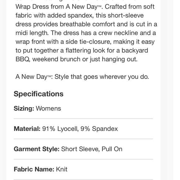 Short Sleeve wrap front dress - Picture 5 of 15